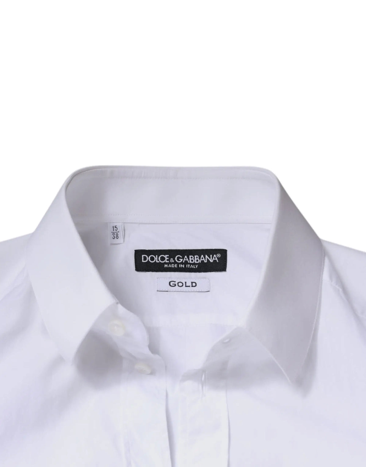 Chemise homme dolce & gabbana blanche en coton à manches longues col classique boutonnée fabriquée en italie