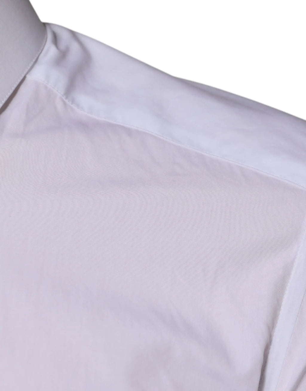 Chemise blanche pour homme dolce & gabbana en coton avec col taillé et manches longues élégantes