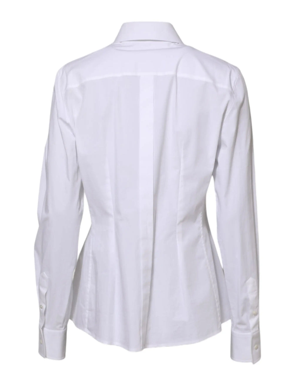 Chemise blanche pour femme dolce & gabbana en coton avec col classique et manches longues