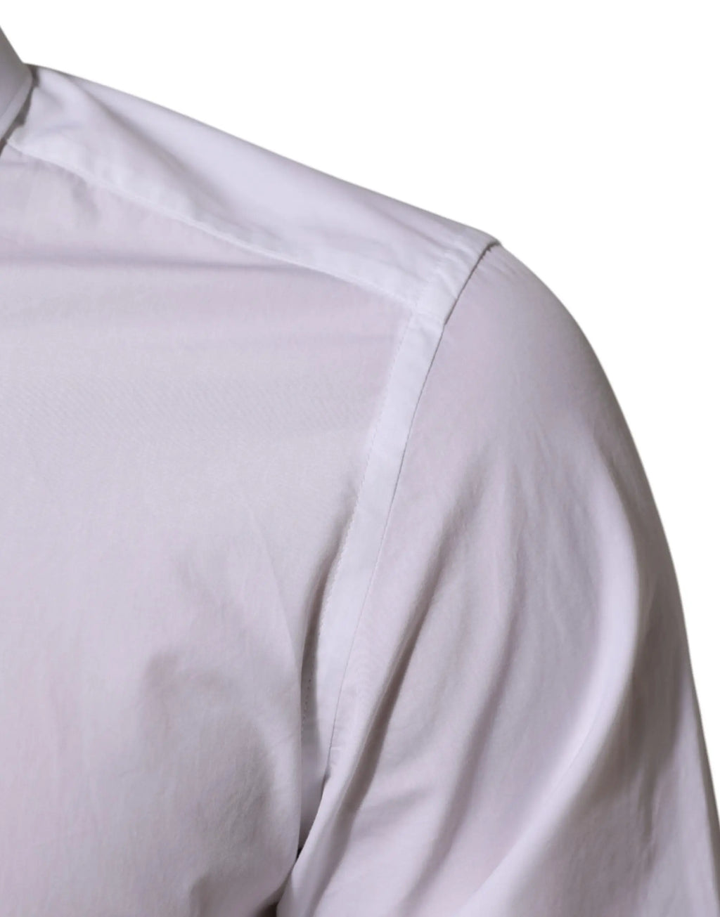 Chemise formelle homme dolce gabbana blanche en coton avec couture dépaule soignée et texture subtile