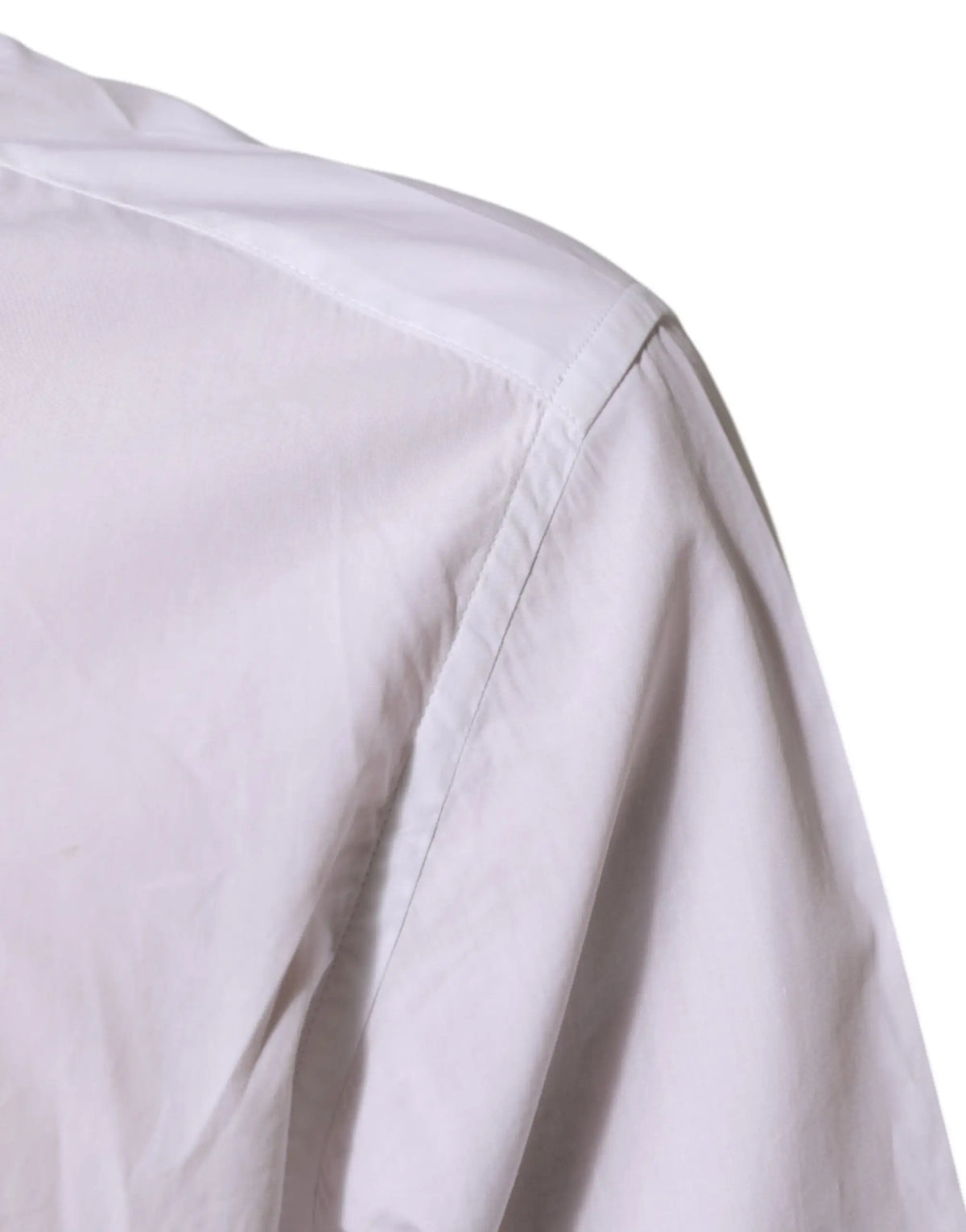 Chemise blanche en coton martini dolce amp gabbana pour homme avec col et couture dépaule bien cousus