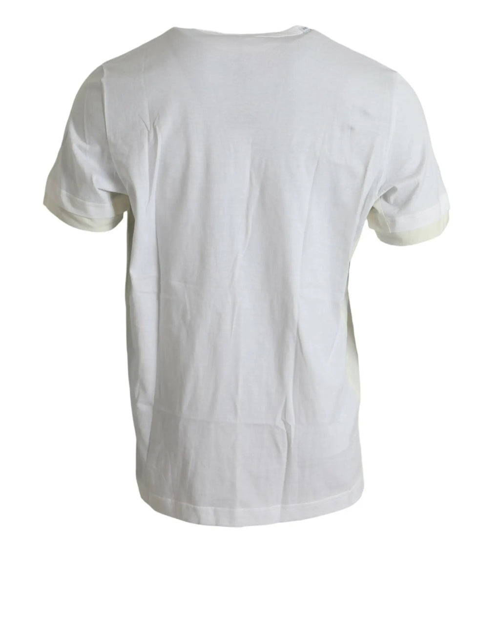 T-shirt dolce & gabbana blanc en coton avec poche, col rond simple et manches courtes