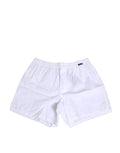 Dolce & gabbana boxer en coton blanc avec taille élastique et petite étiquette de marque noire