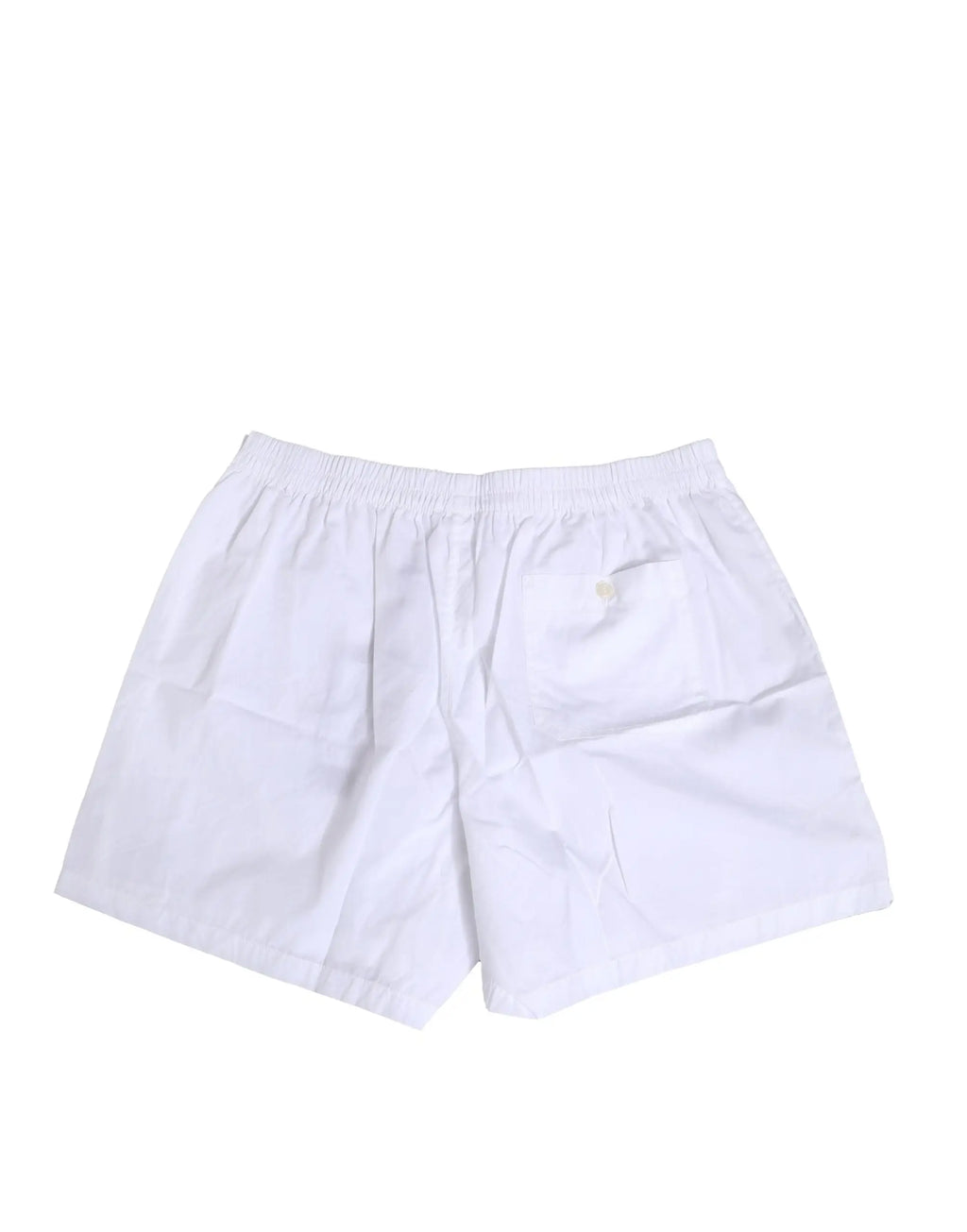 Dos de boxers dolce & gabbana blancs en coton avec taille élastique et poche arrière petite