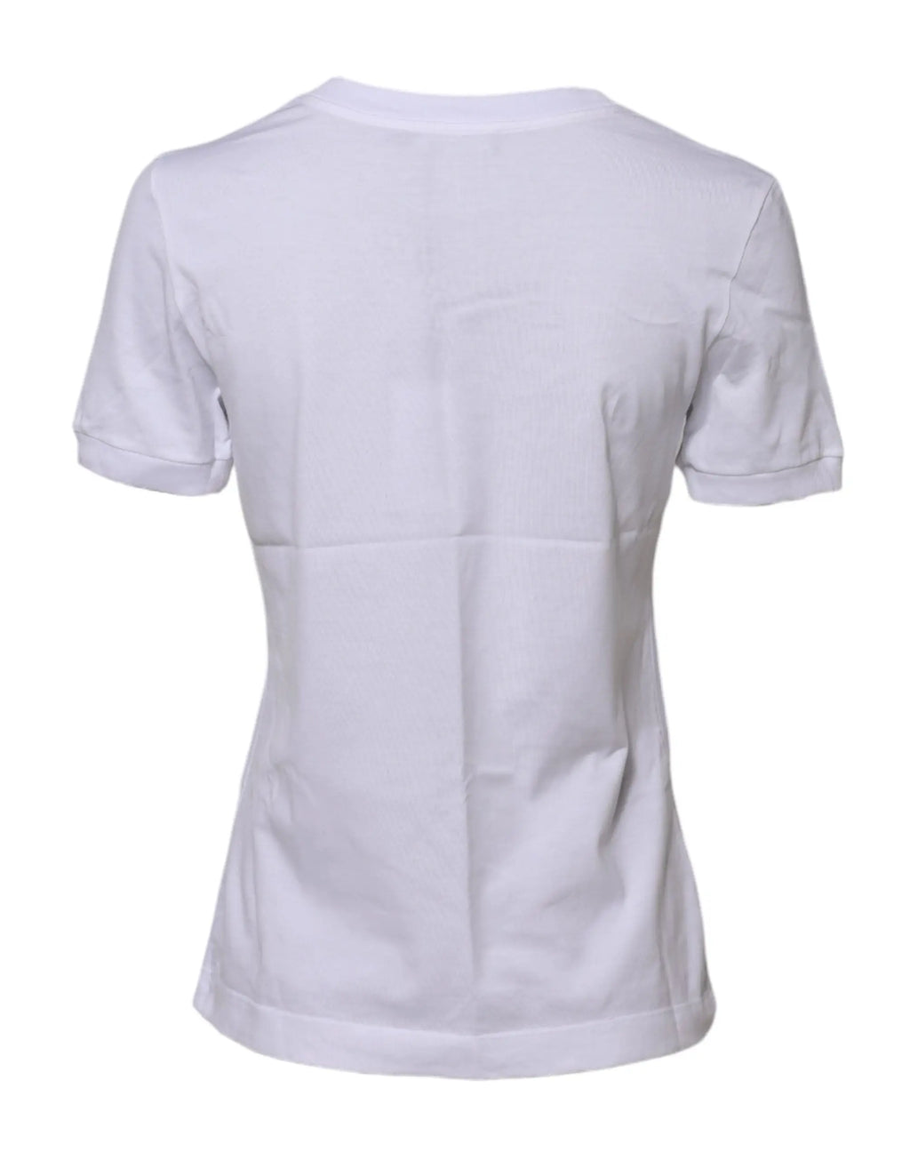 T-shirt blanc dolce & gabbana en coton manches courtes col rond avec finitions soignées