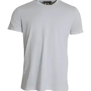 Dolce & gabbana t-shirt blanc en coton avec col rond et manches courtes au design minimaliste