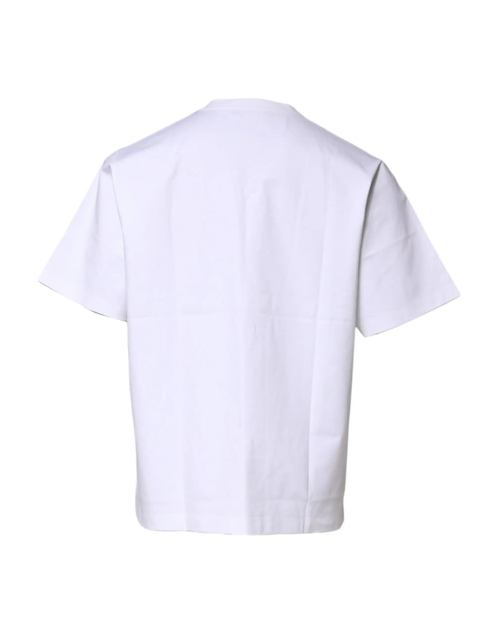 White cotton short sleeves crew neck t-shirt by dolce & gabbana with relaxed fit and minimalist design