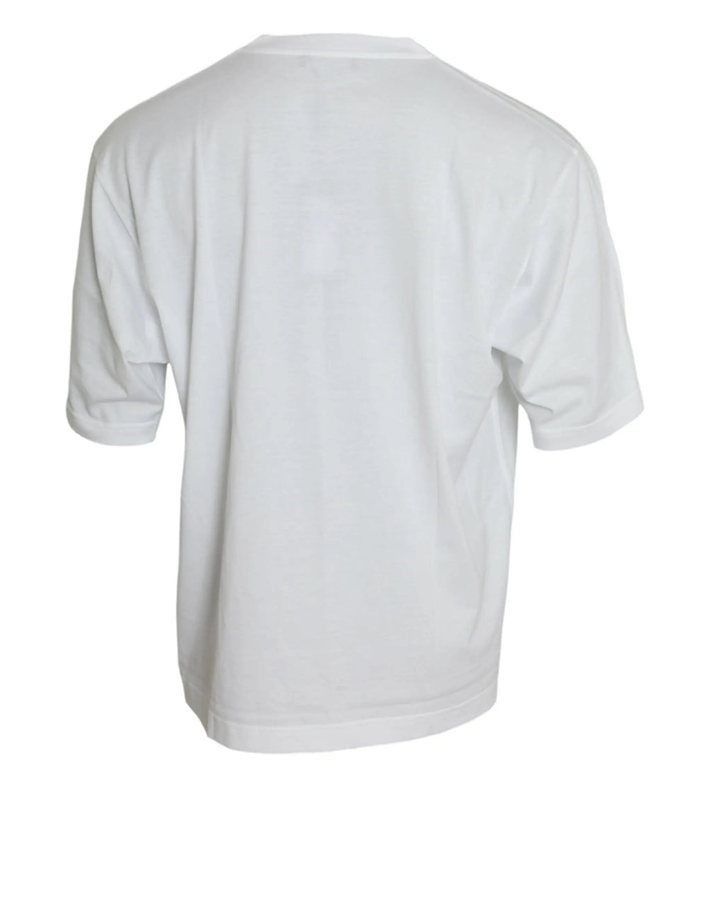 Dolce & gabbana t shirt blanc en coton manches courtes col rond pour un look décontracté