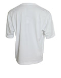 Dolce & gabbana t shirt blanc en coton manches courtes col rond pour un look décontracté