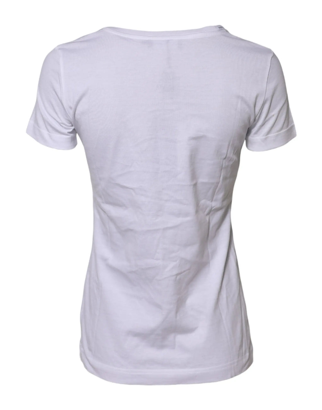 T-shirt blanc en coton pour femme dolce & gabbana manches courtes col rond