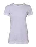 T-shirt blanc pour femme en coton dolce gabbana à manches courtes et col rond classique