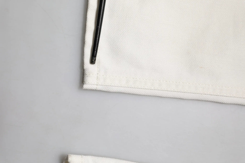 Sac fourre-tout en toile blanche avec fermeture éclair noire pour denim skinny homme en coton dolce & gabbana