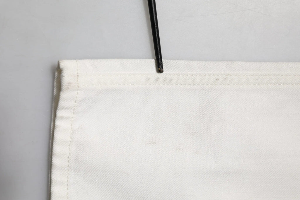 Sac cabas en toile blanche avec coutures renforcées et crochet noir pour suspendre pour dolce & gabbana jeans homme coton