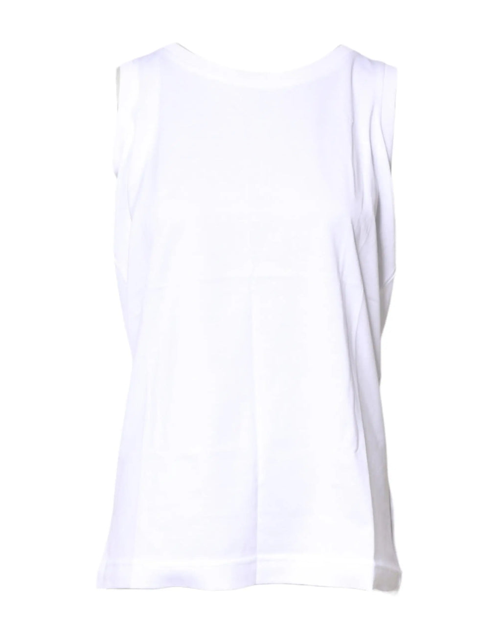 Débardeur blanc dolce gabbana en coton à coupe décontractée et tissu doux avec encolure ronde