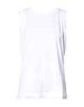 Top sans manches blanc dolce & gabbana en coton avec silhouette fluide et tissu doux