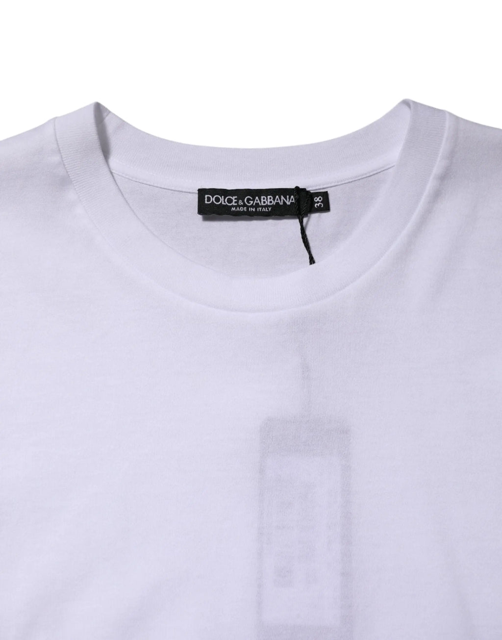 Dolce & gabbana débardeur femme blanc en coton avec étiquette de marque noire à l’intérieur du col
