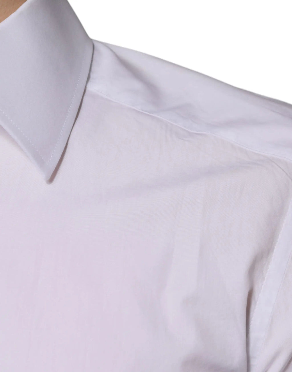 Chemise habillée homme dolce & gabbana slim fit en coton blanc avec col pointu classique et tissu lisse ajusté