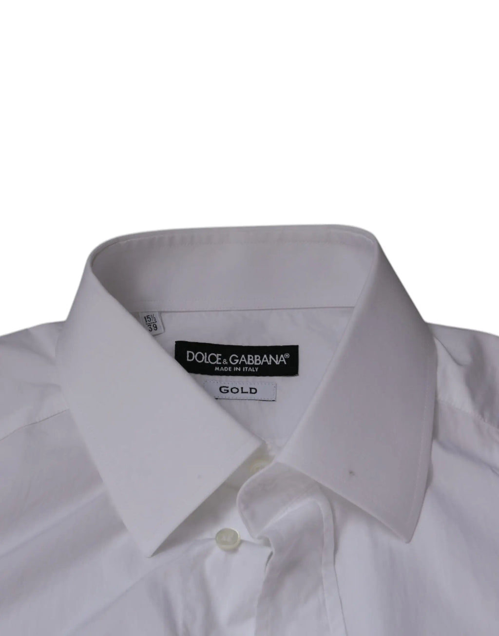 Chemise homme dolce & gabbana blanche en coton slim fit avec col impeccable et boutons sur le devant