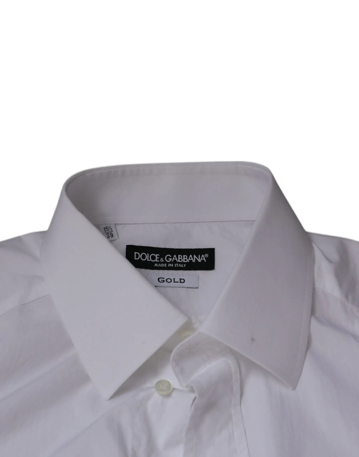 Chemise homme dolce & gabbana blanche en coton slim fit avec col impeccable et boutons sur le devant
