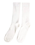 Paire de chaussettes homme dolce & gabbana blanches en coton mi-mollet avec texture côtelée douce et bords finis soignés