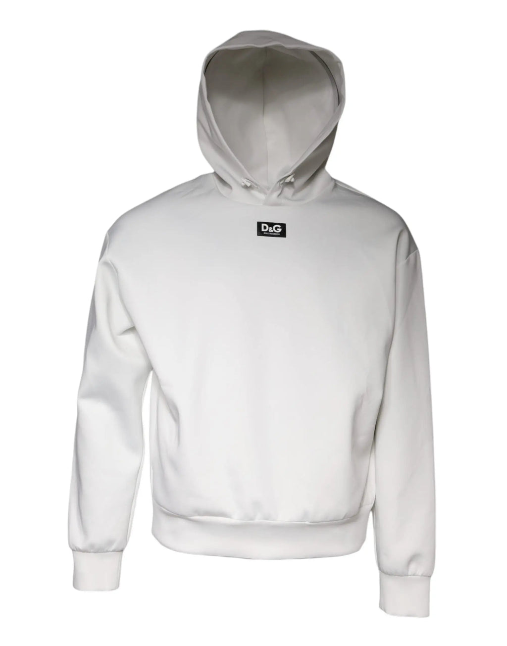 Dolce & gabbana sweat à capuche homme blanc avec logo d&g noir subtil et design minimaliste