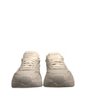 Baskets basses dolce & gabbana daymaster en cuir blanc crème avec semelle épaisse et lacets assortis