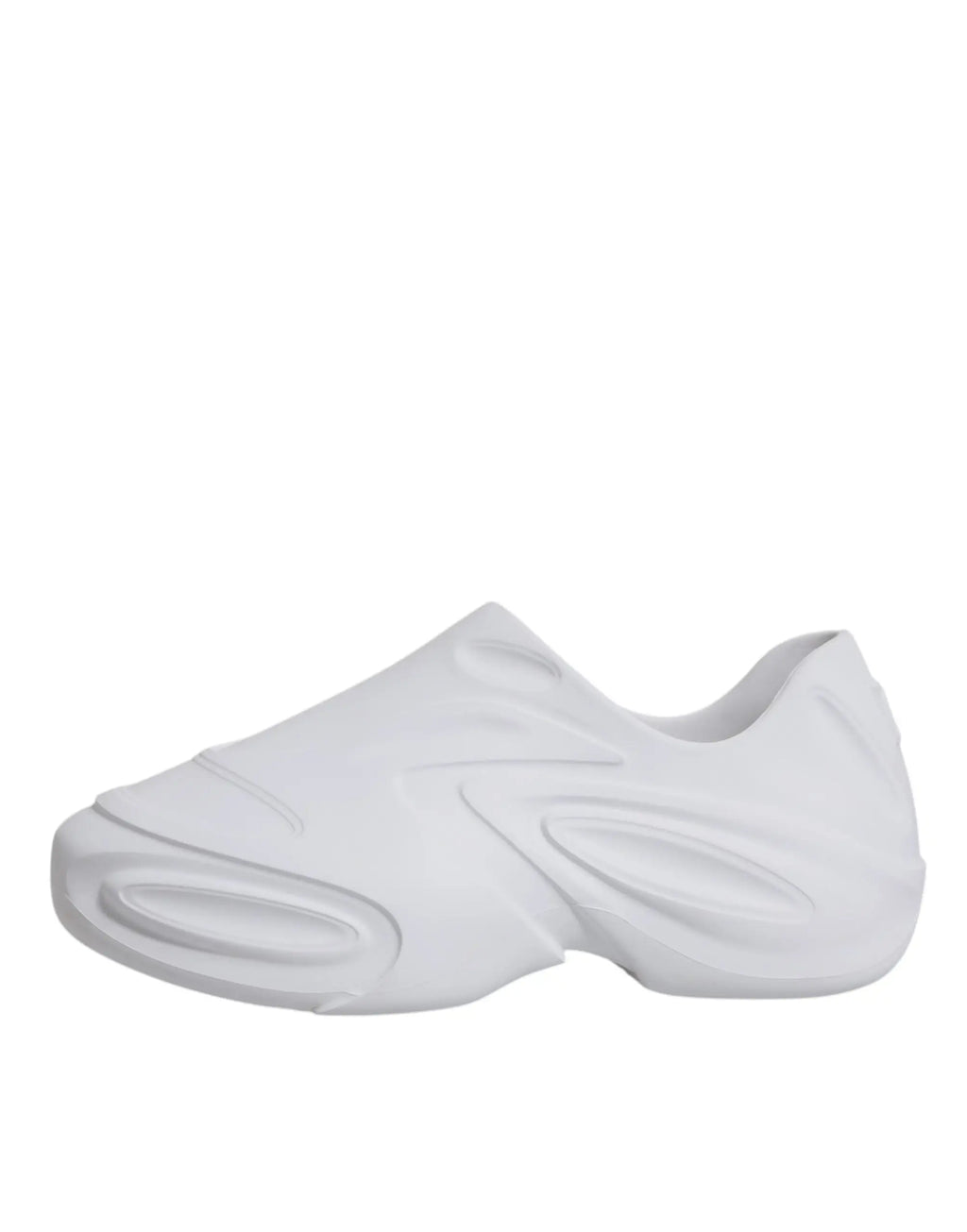 Dolce & gabbana white daymaster low top men sneakers with sleek white slip-on molded upper and futuristic design