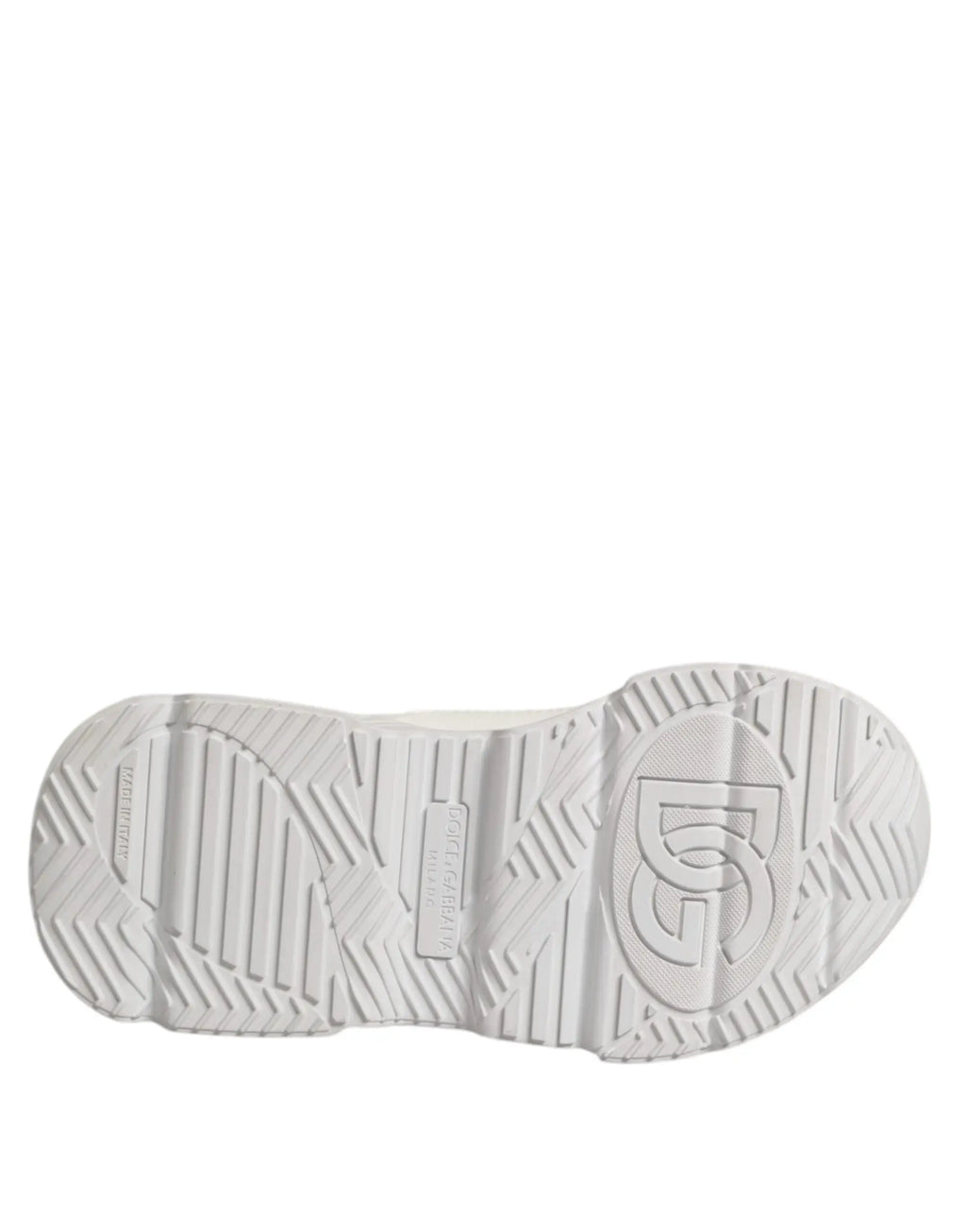 Semelle en caoutchouc blanc texturée avec logo embossé dc des baskets basses daymaster de dolce & gabbana