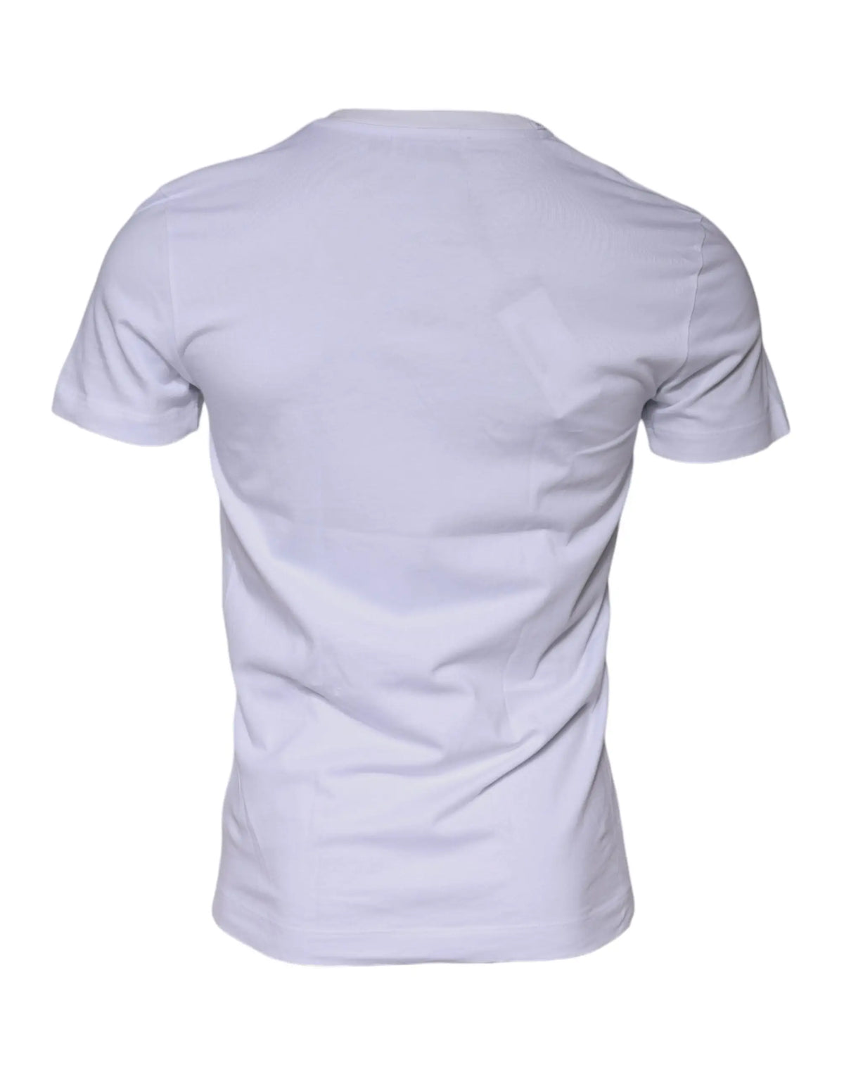 T-shirt blanc dolce & gabbana en coton avec logo dg, col rond classique et manches courtes