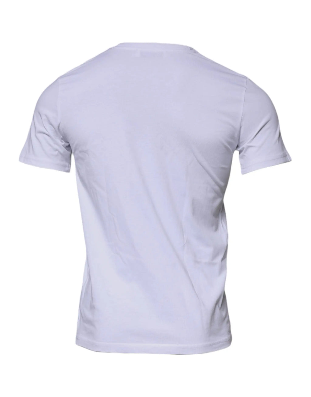 T-shirt blanc en coton dolce & gabbana avec col rond classique et manches courtes logo dg visible
