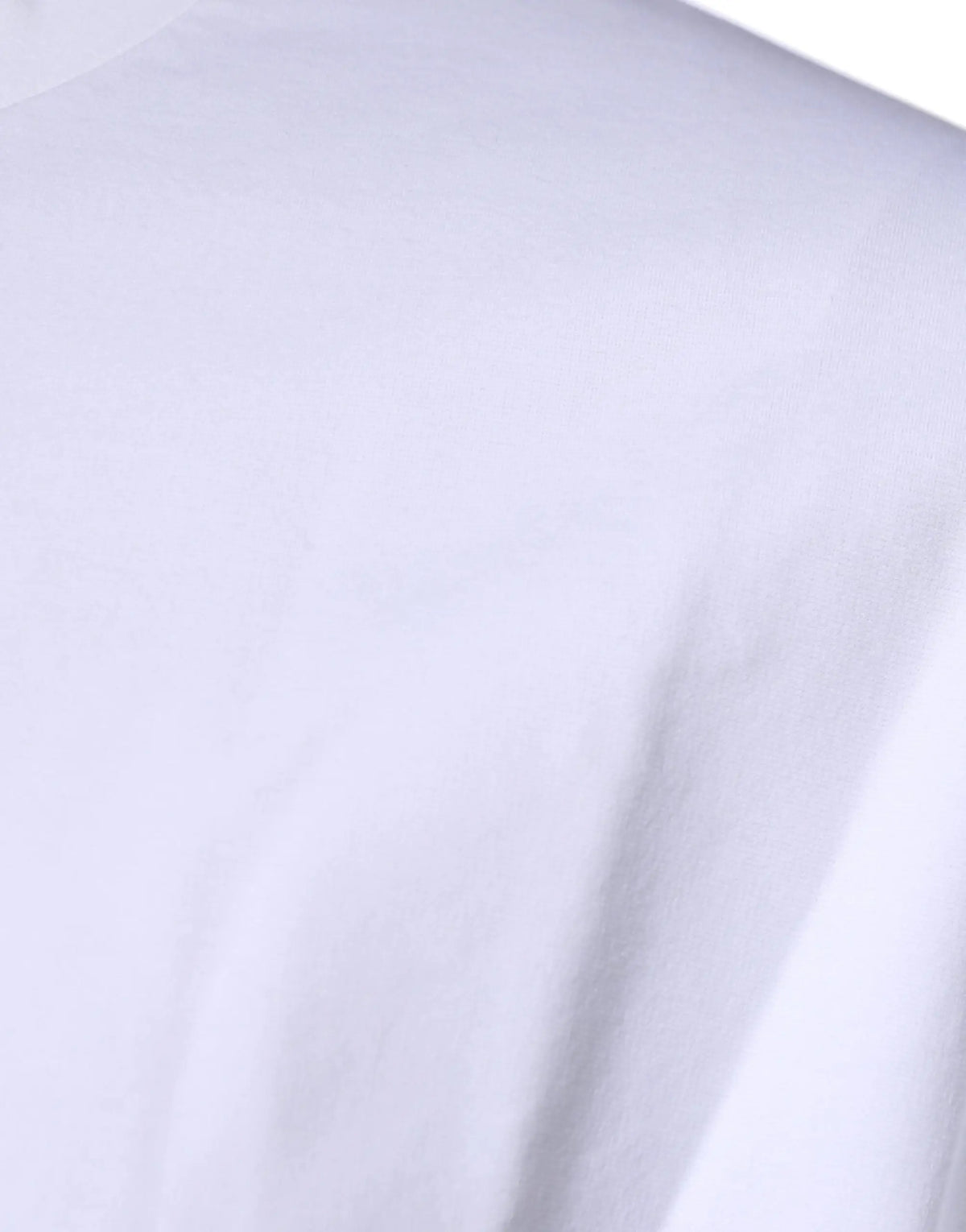 Col blanc en coton doux avec logo dg sur t shirt dolce & gabbana à col rond en coton blanc