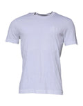 T-shirt blanc dolce & gabbana en coton avec logo dg, col rond et manches courtes, face avant visible