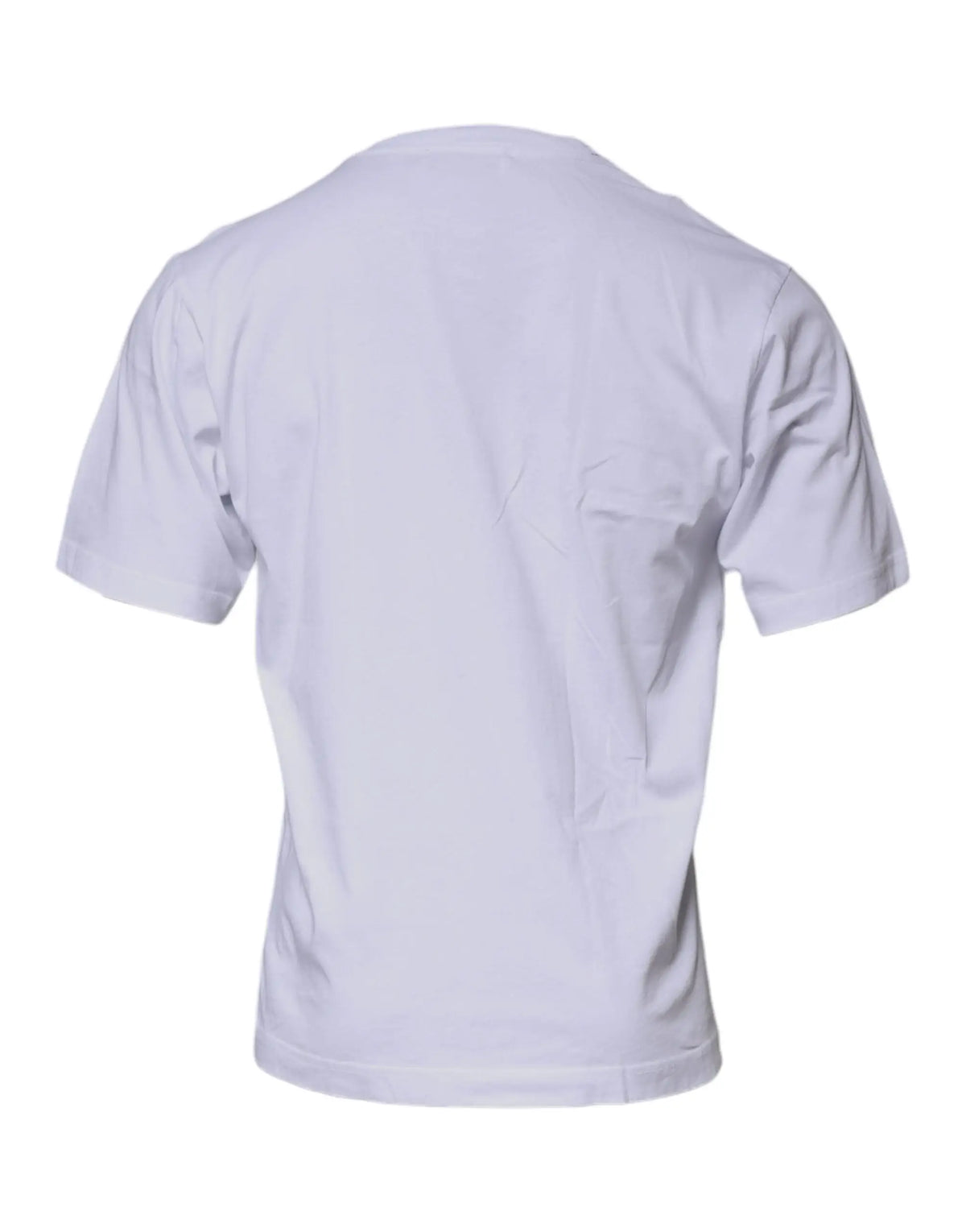 T-shirt blanc dolce & gabbana en coton avec col rond simple et manches courtes