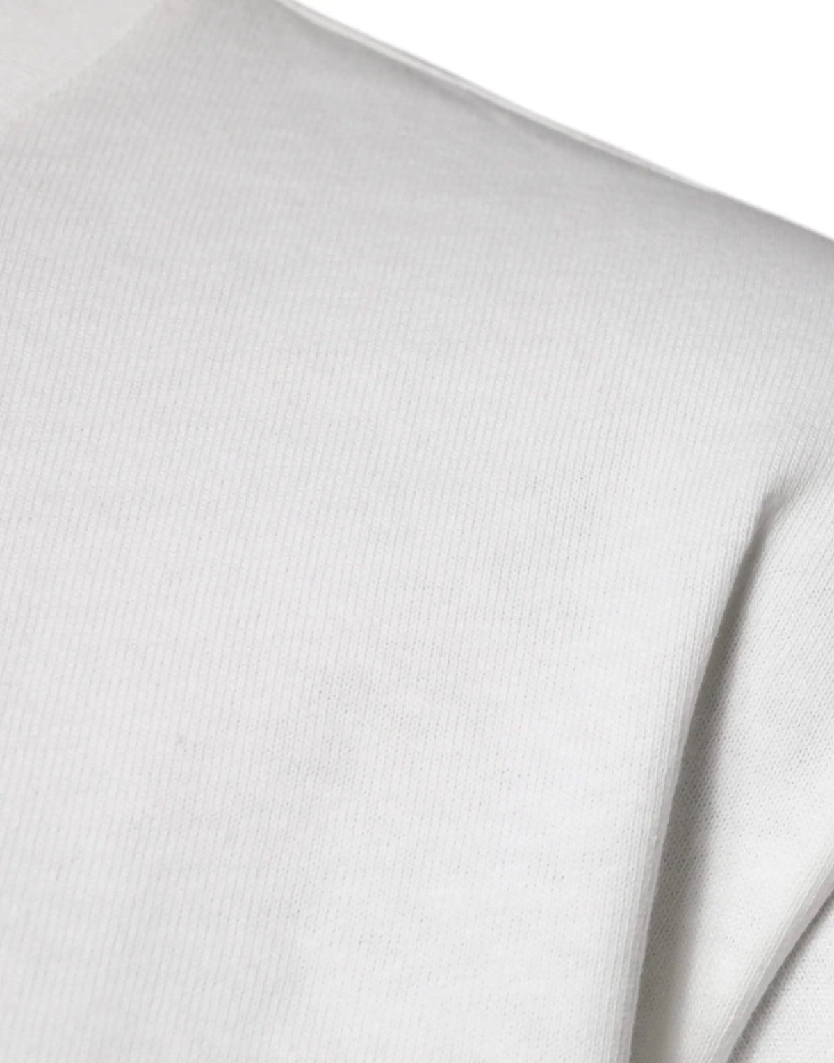 T shirt dolce & gabbana blanc en maille légère gris clair avec logo dg et texture côtelée subtile