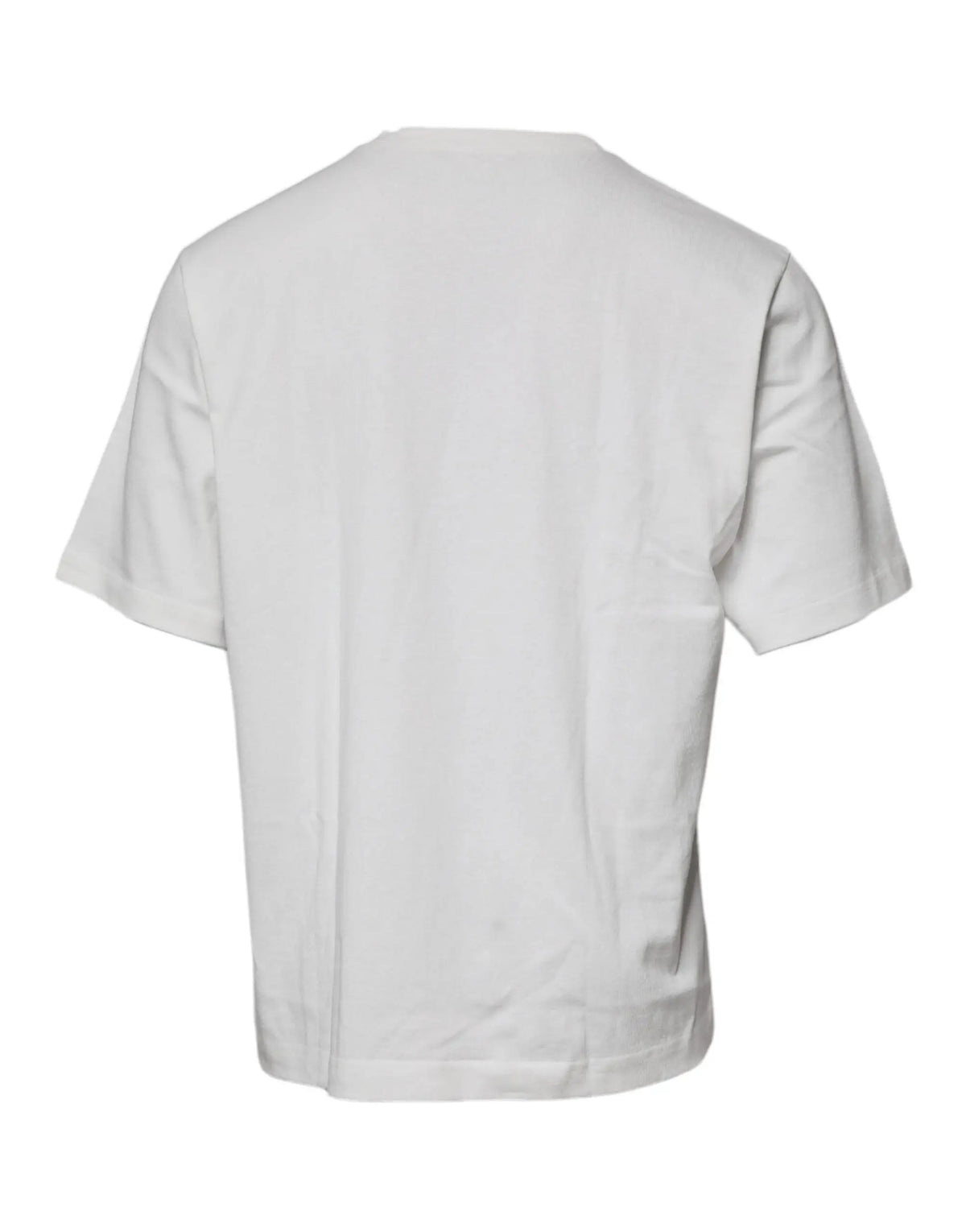 T-shirt blanc dolce & gabbana en coton avec logo dg col rond simple et manches courtes