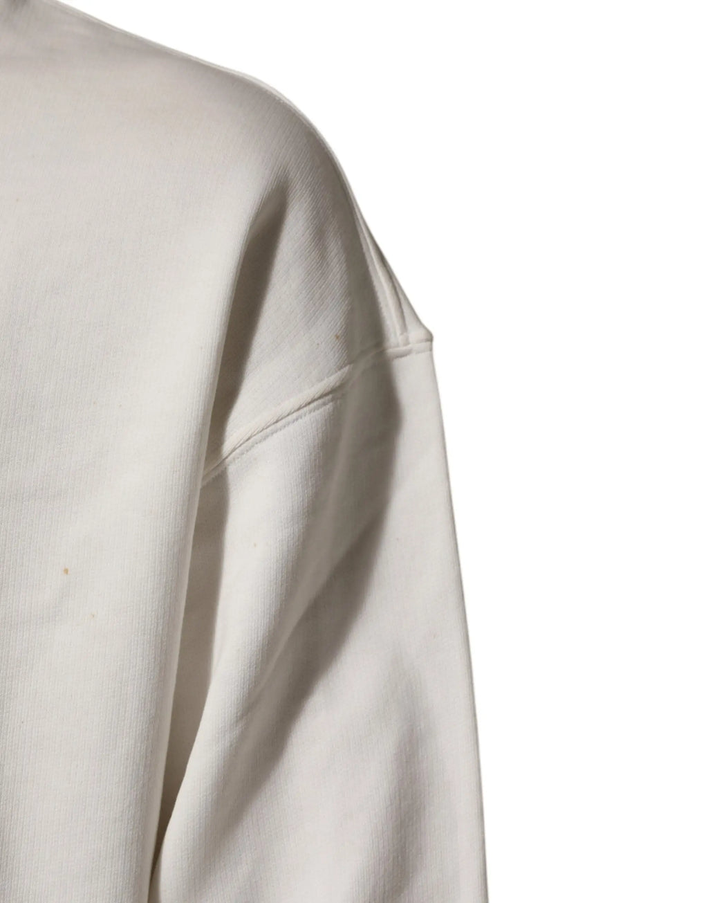 Sweatshirt dolce & gabbana blanc en coton off-white avec tissu doux légèrement texturé et couture côtelée aux manches