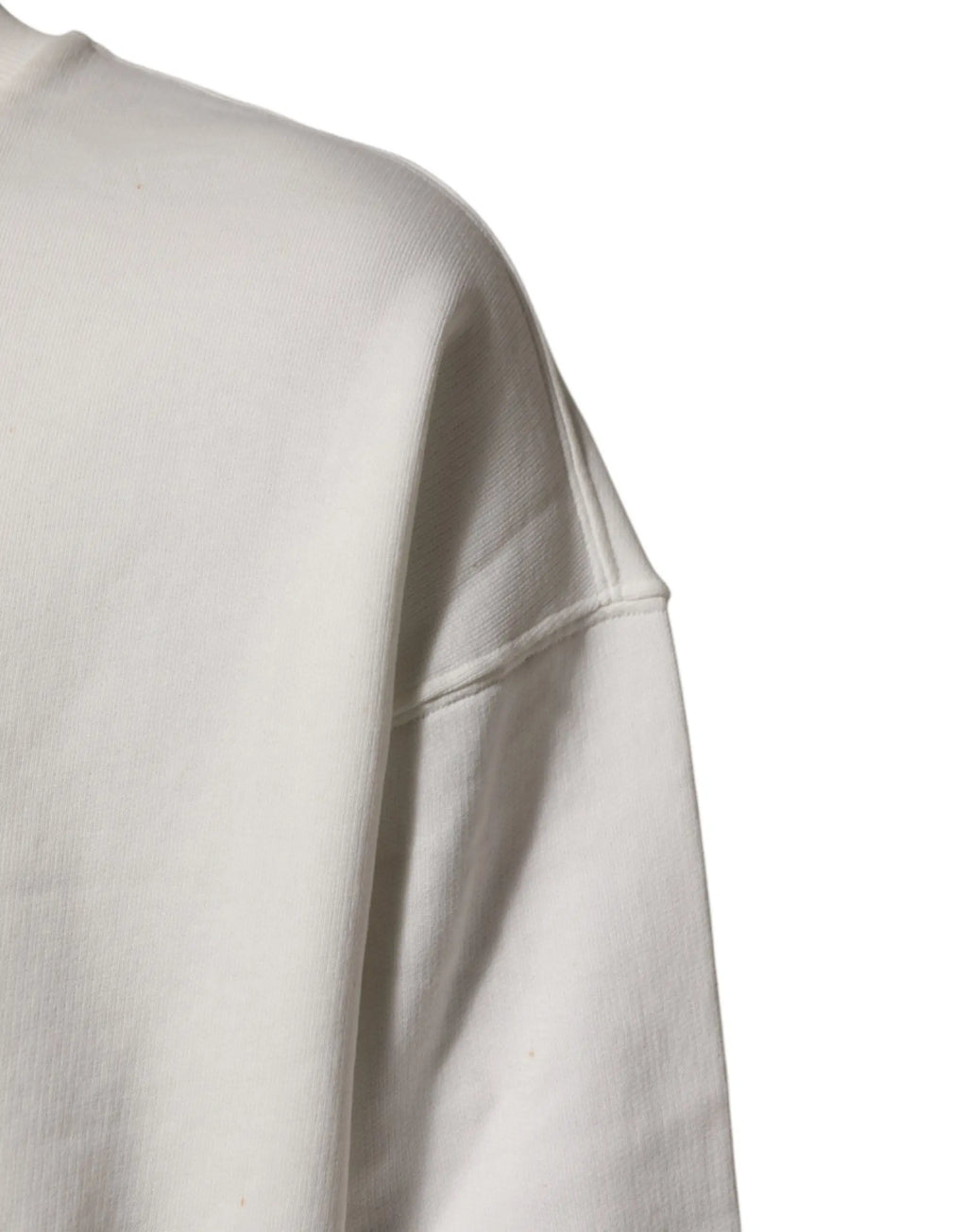 Sweatshirt dolce & gabbana blanc en coton avec logo dg, col rond, coupe décontractée et manches côtelées