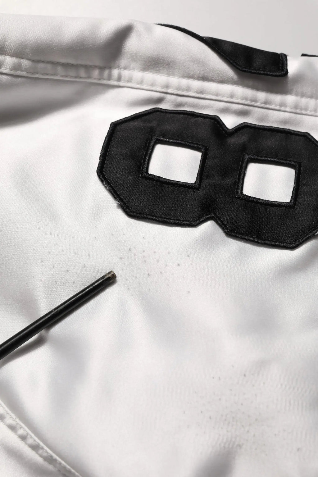 Veste bomber en polyester blanc dolce gabbana avec logo dg et patch brodé noir numéro 8 au dos