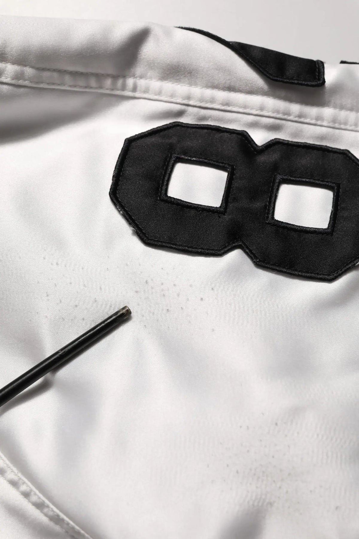 Veste bomber en polyester blanc dolce gabbana avec logo dg et patch brodé noir numéro 8 au dos