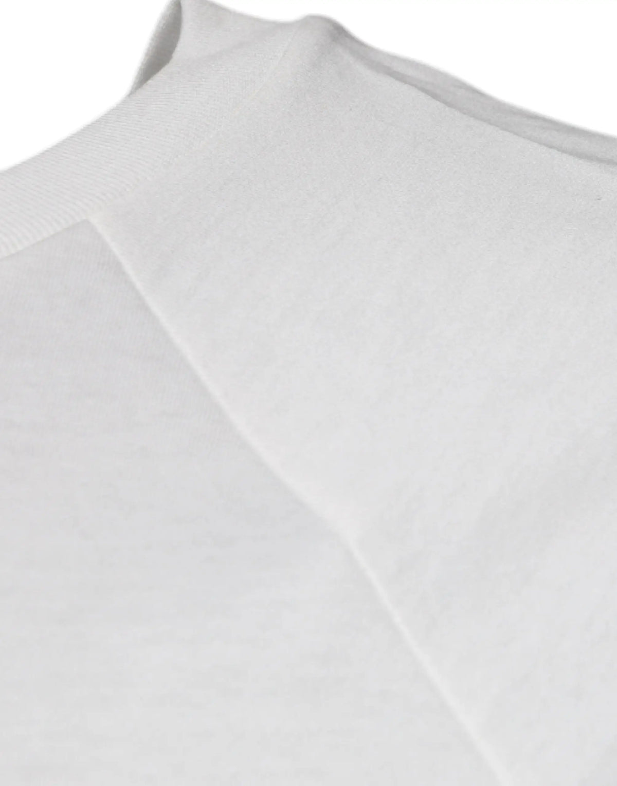 T-shirt blanc dolce & gabbana dg sport en coton avec texture douce et col côtelé subtil