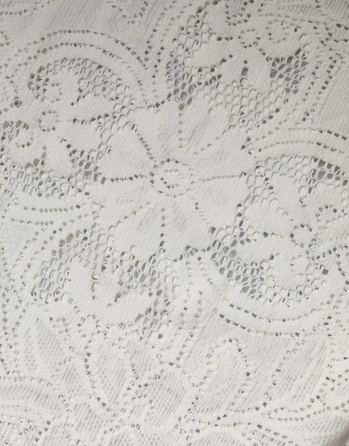 Blouse en coton blanche dolce & gabbana en dentelle brodée avec motifs floraux et arabesques détaillés