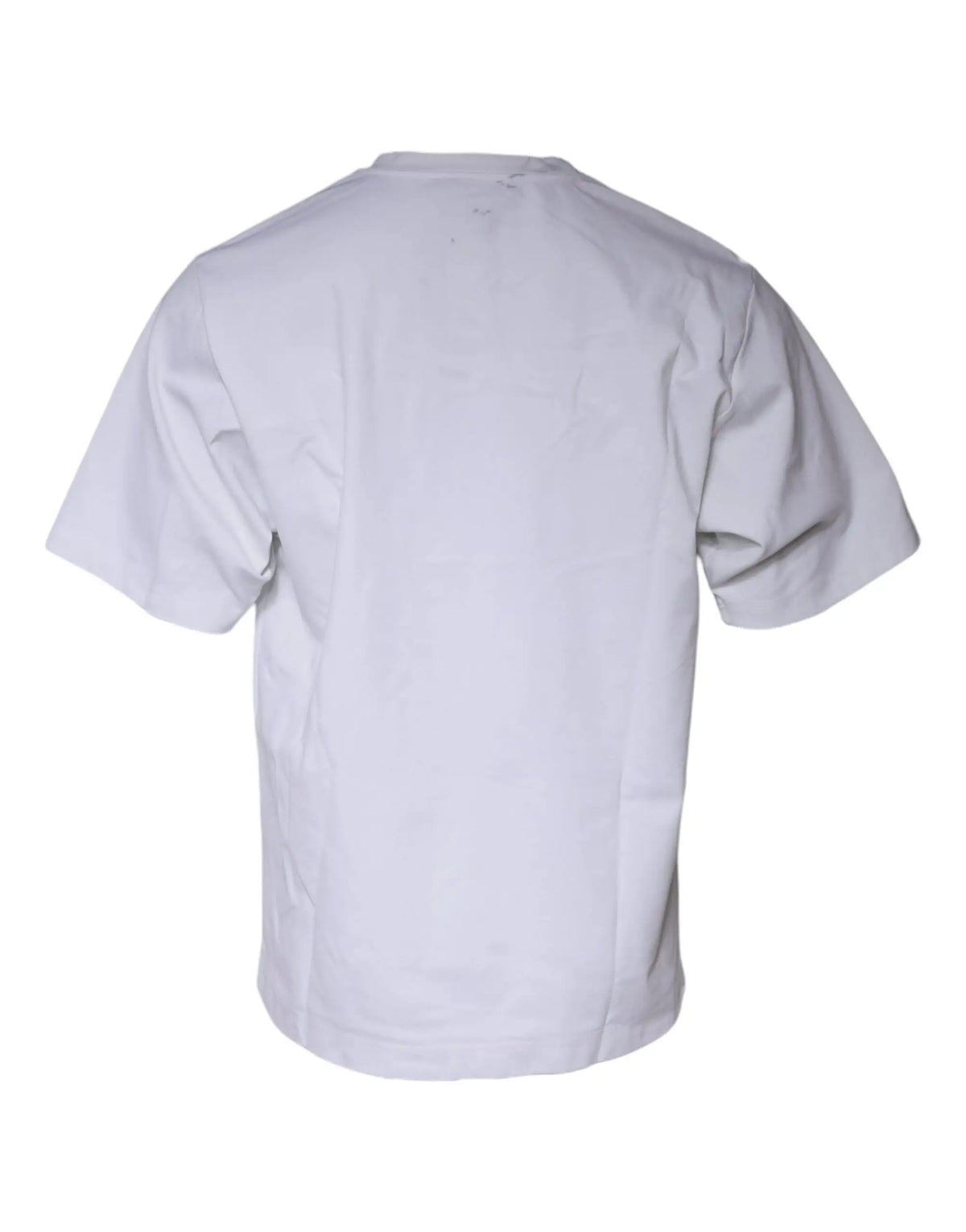 T-shirt blanc dolce & gabbana en coton avec manches courtes et col rond avec imprimé graphique