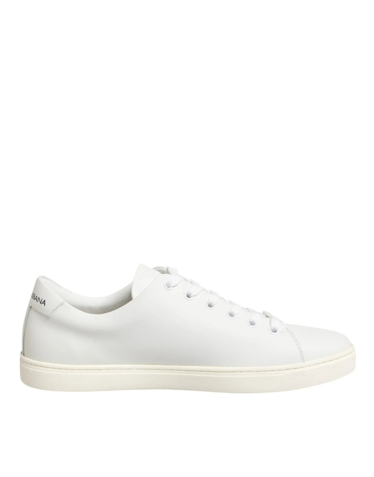 Baskette blanche en cuir dolce gabbana avec design minimaliste et logo discret au talon vue arrière