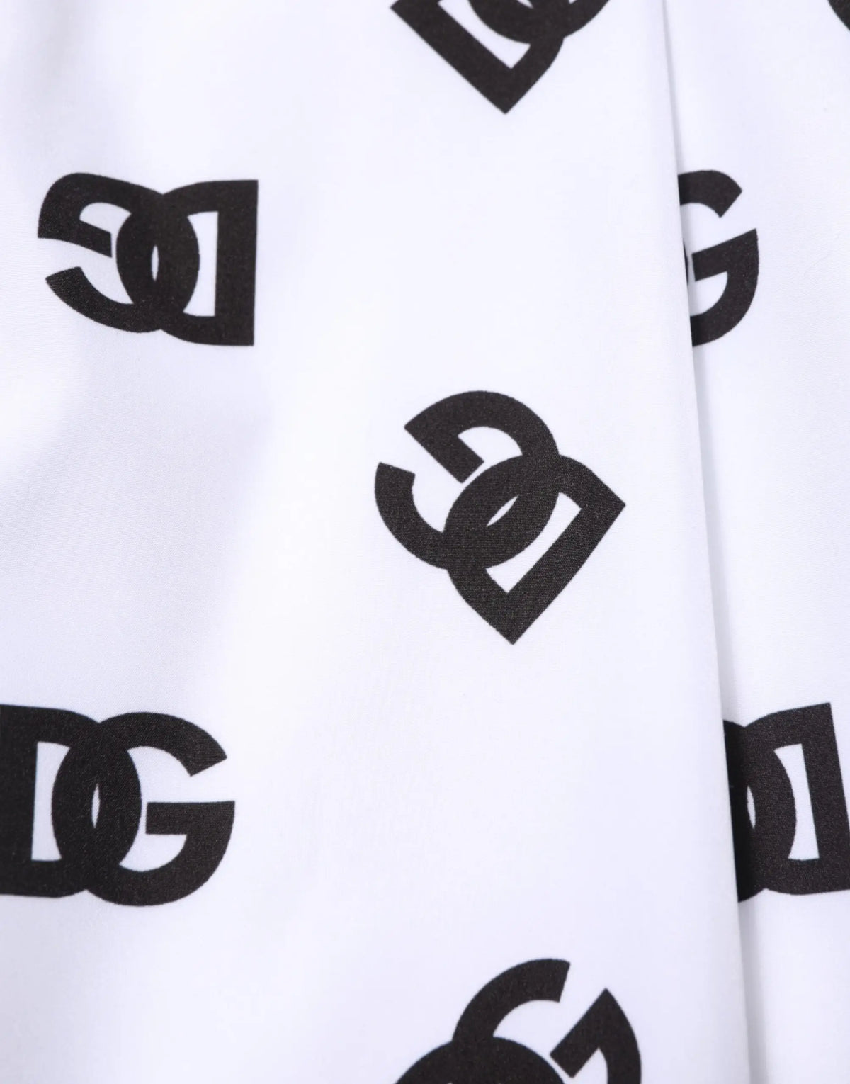Pantalon skinny en coton blanc dolce & gabbana avec motif répété logo dc noir