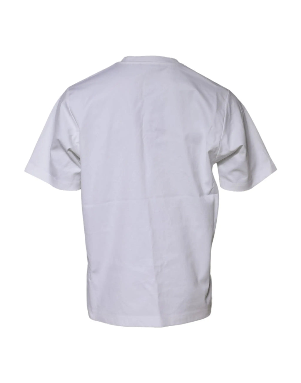 T-shirt blanc en coton dolce & gabbana avec col rond simple et manches courtes ornées de logo