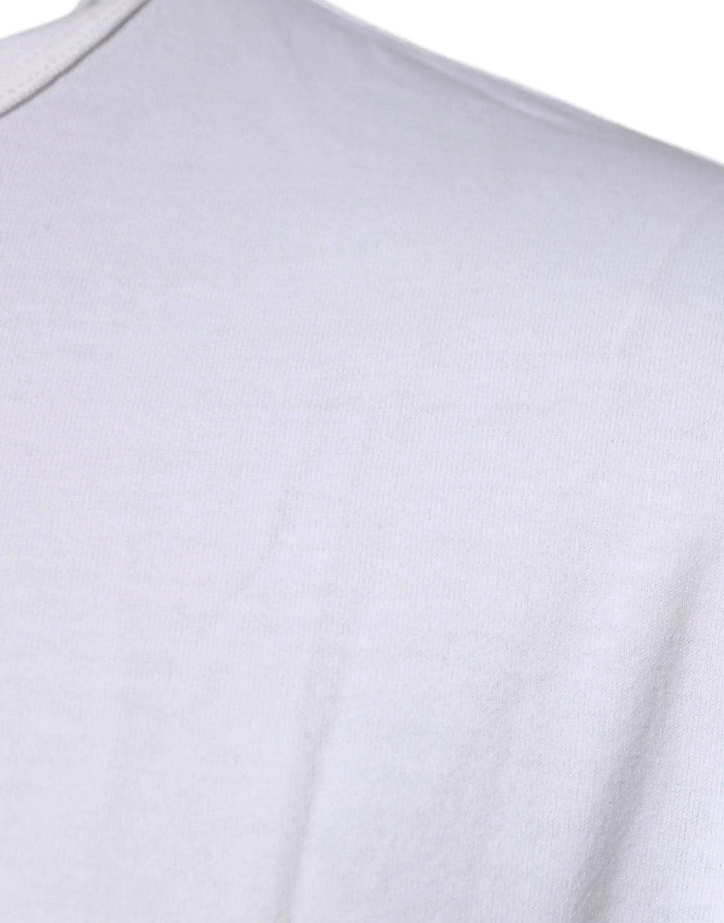 T-shirt blanc dolce & gabbana en coton avec logo embossé et design simple et épuré