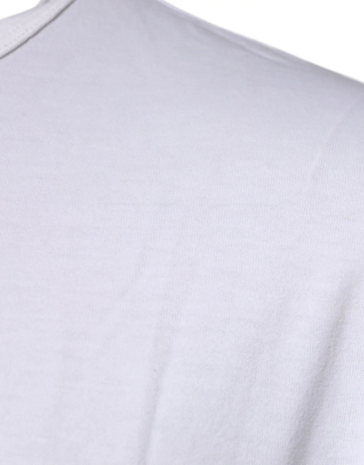 T-shirt blanc dolce & gabbana en coton avec logo embossé et design simple et épuré