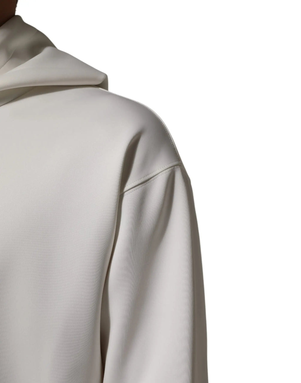 Dolce & Gabbana sweat à capuche blanc en tissu doux avec coupe décontractée et couture soignée pour homme