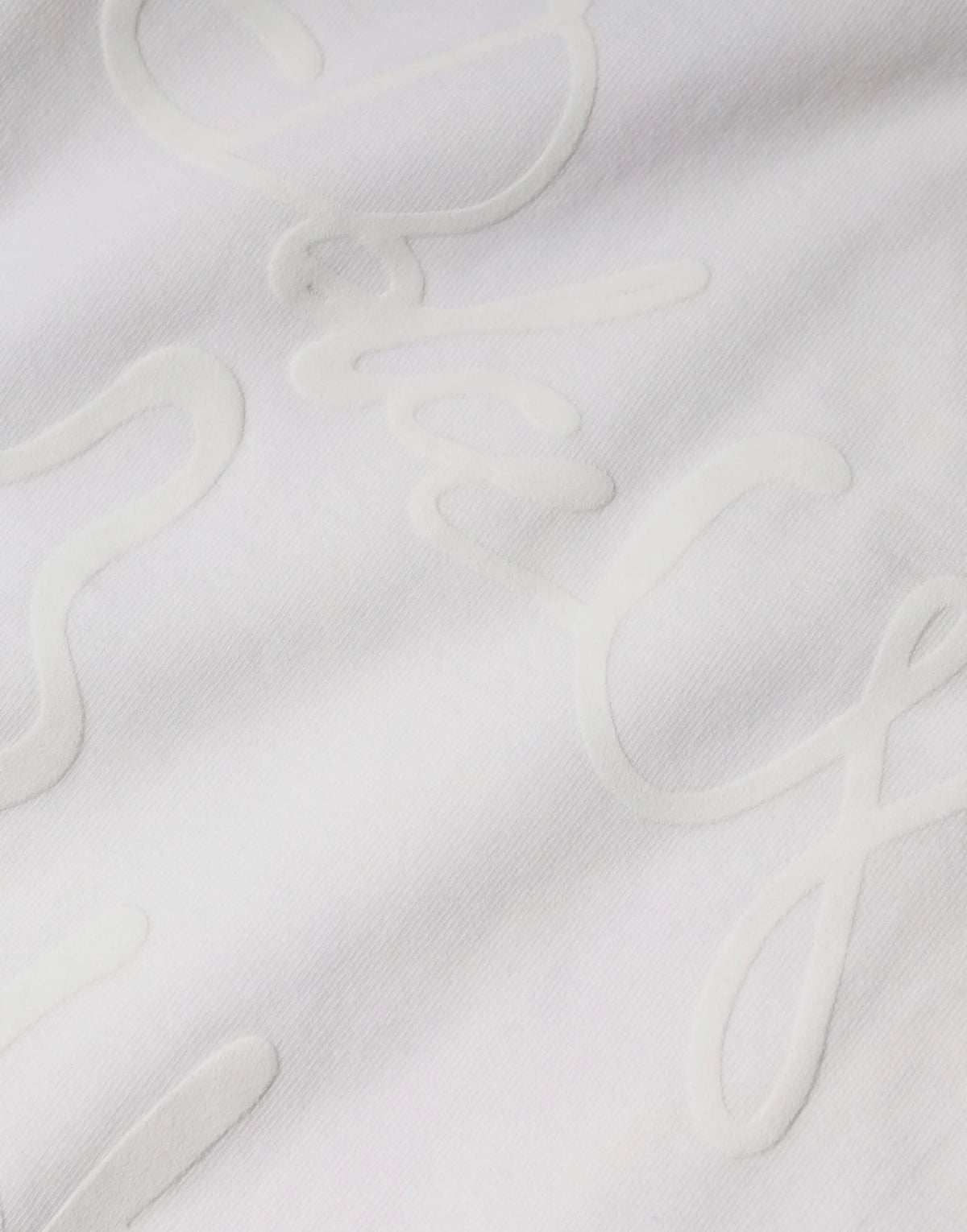 T-shirt dolce & gabbana en coton blanc avec logo en lettres cursives en relief subtil