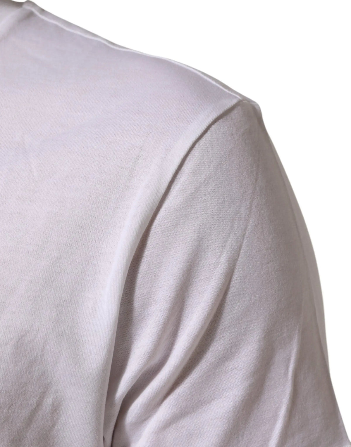 T-shirt blanc dolce & gabbana en coton avec impression logo et couture propre au niveau de lépaule